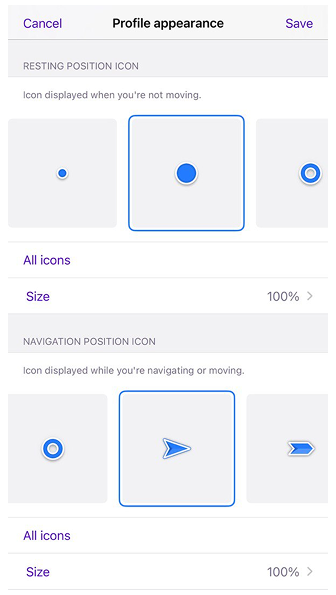 My location Appearance