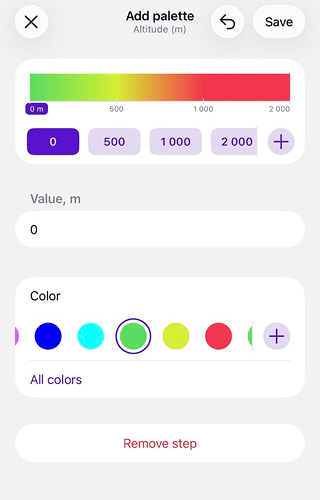 Color Palette Fixed Values