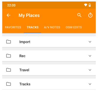 My places menu Android