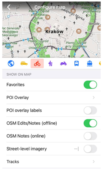 Profiles Configure map Settings iOS
