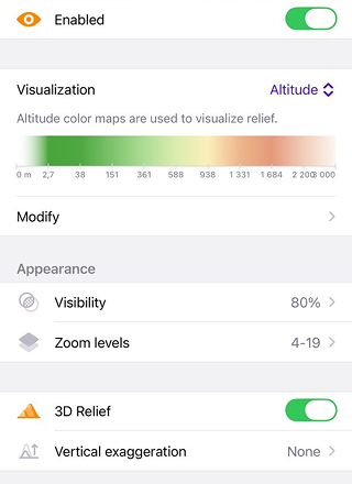 Color Palette Terrain iOS