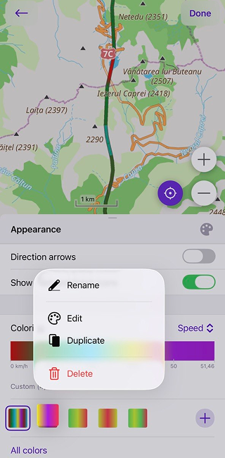 Color Palette Three-dot Menu