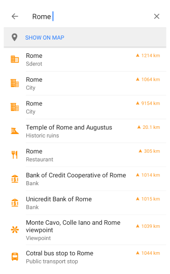 Resultado de búsqueda Android