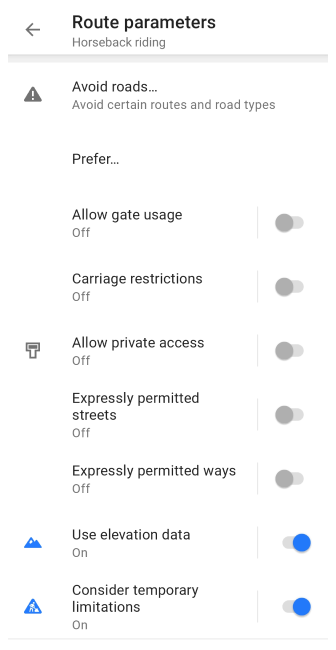 Configuración de enrutamiento de caballos Android 1
