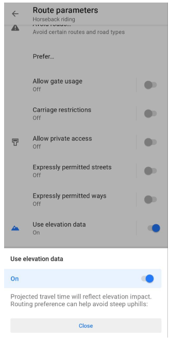 Usar datos de elevación Android