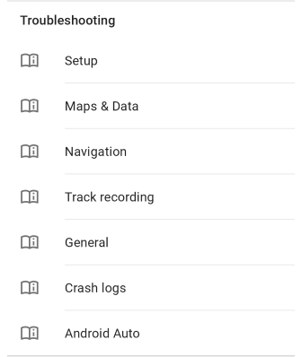 Captura de pantalla de ayuda sin conexión Android