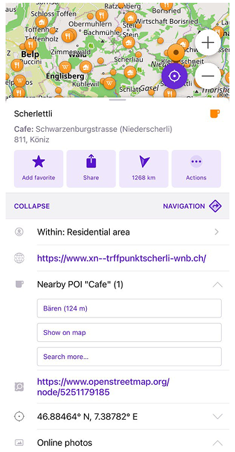 POI à proximité iOS