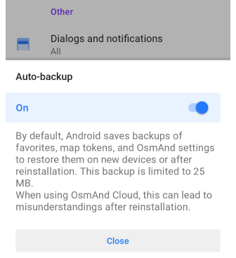 Impostazioni generali notifiche Android