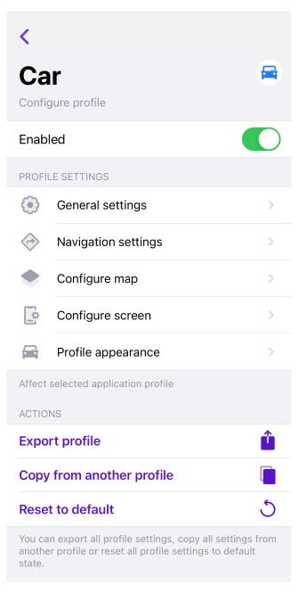 Configura profilo iOS