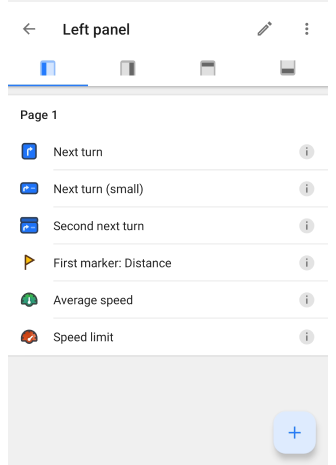 Menu Configura schermata