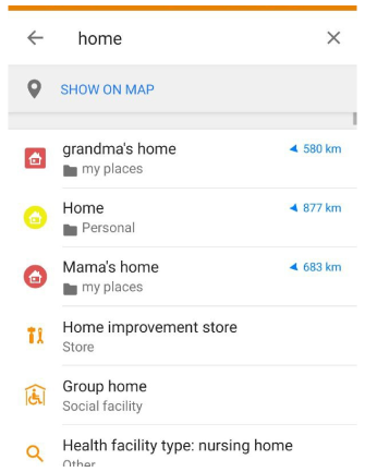 Ricerca preferiti Android