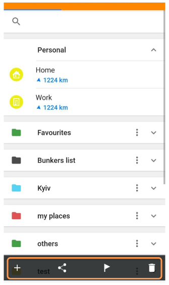 Azioni preferiti Android