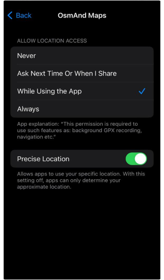 Posizione precisa iOS