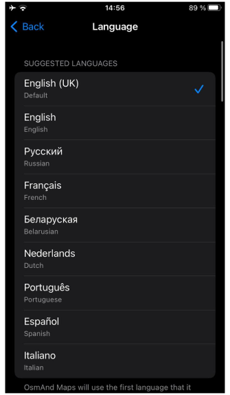 Lingua impostazioni generali iOS