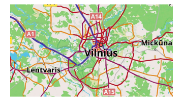 Stile stradale mappa alto contrasto
