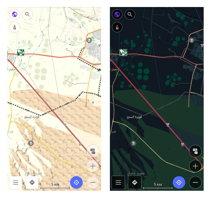 Stile di mappa Deserto