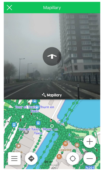 Immagini del plugin Mapillary iOS