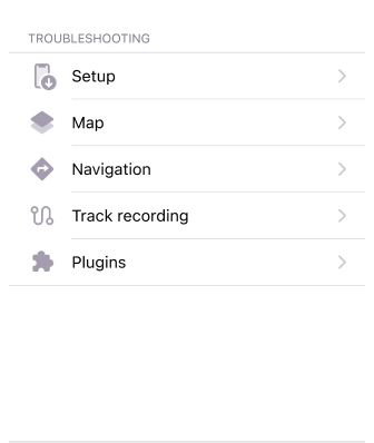 Menu mappe iOS