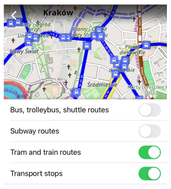 Livello trasporto pubblico iOS
