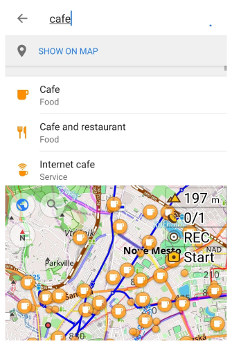 Cerca e visualizza POI Android