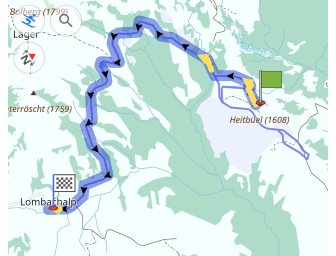 Mappa percorsi - piste da sci