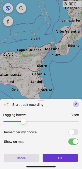 Avvia registrazione in iOS
