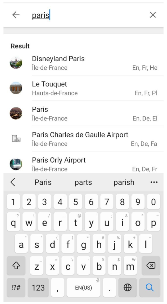 Menu ricerca guide di viaggio
