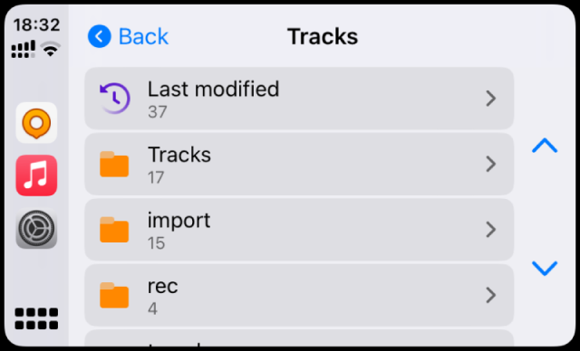 CarPlay-scherm