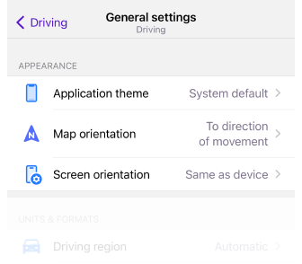 Profielen Algemene instellingen Uiterlijk iOS