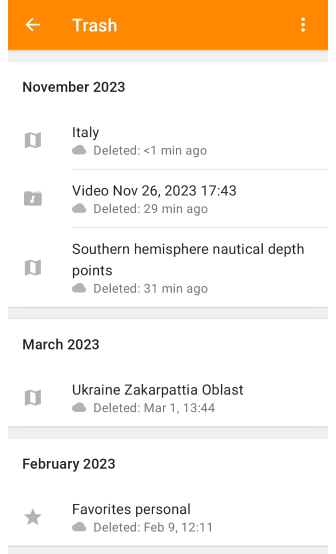 Kosz OsmAnd Cloud