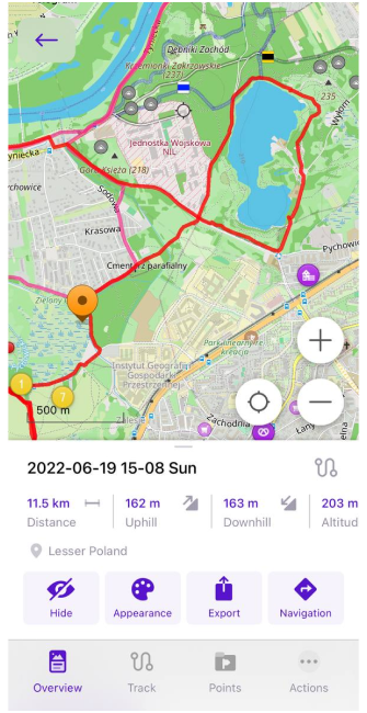 importowanie wielu śladów
