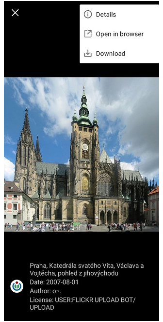 Menu da Galeria – Android