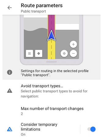 Número máximo de trocas de transporte