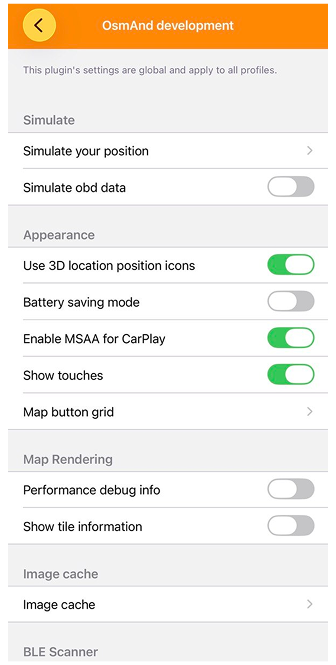 إعدادات التطوير iOS