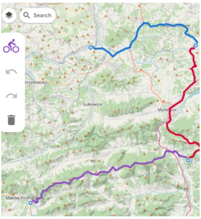 إدارة مسار على الويب في OsmAnd