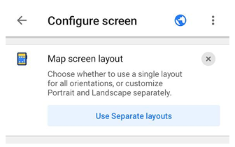 تخطيط شاشة الخريطة