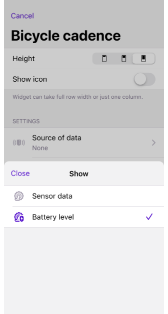 External sensors widgets iOS