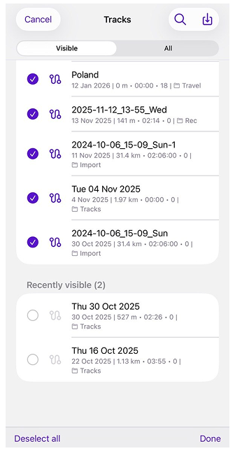 Configure map tracks iOS
