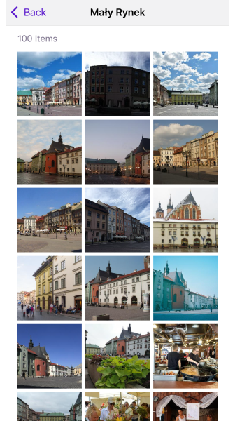 Online Photos context menu iOS