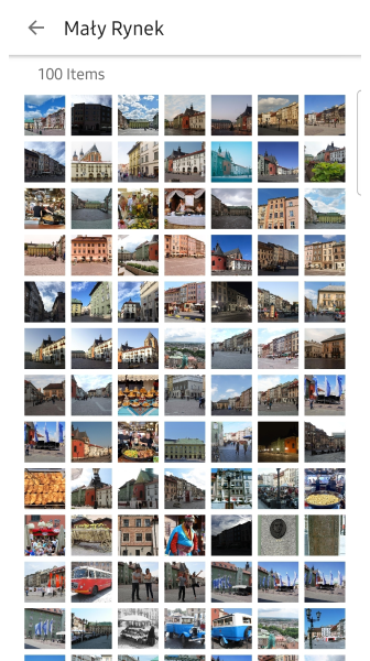 Online Photos context menu Android
