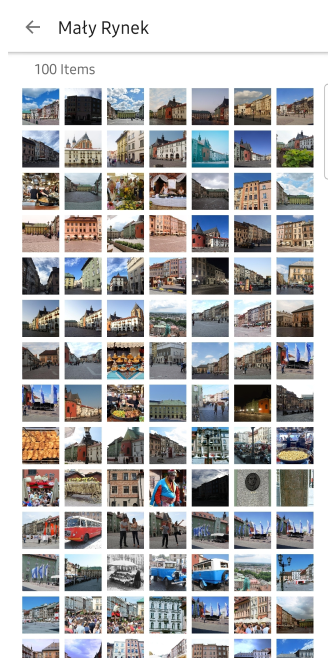 Online Photos context menu Android