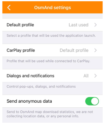 Profiles General Settings iOS