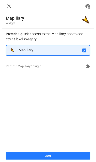 Mapillary plugin Android