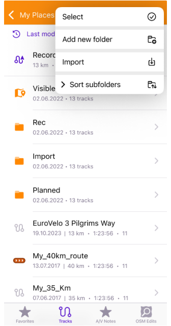 Track filters iOS