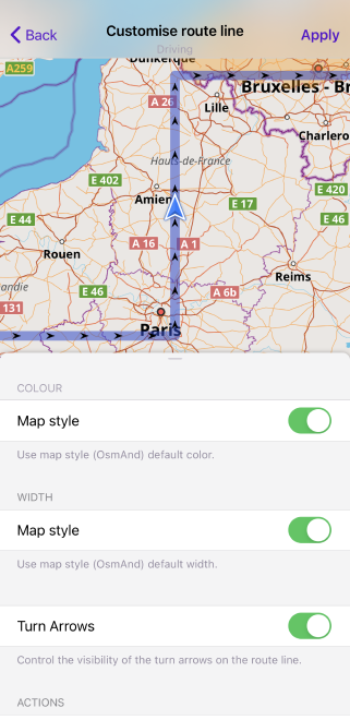 Navigationsroute Android