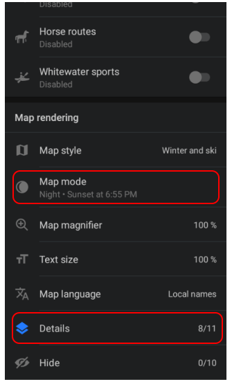 Nachtmodus und Beleuchtung in Android aktivieren