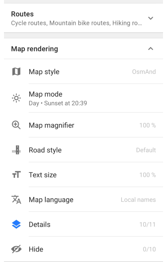 Karte konfigurieren android