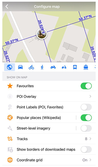 Karte konfigurieren iOS