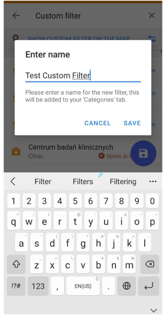 Benutzerdefinierte POI speichern Android