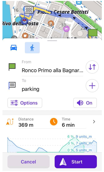 Zum Parkplatz in iOS navigieren
